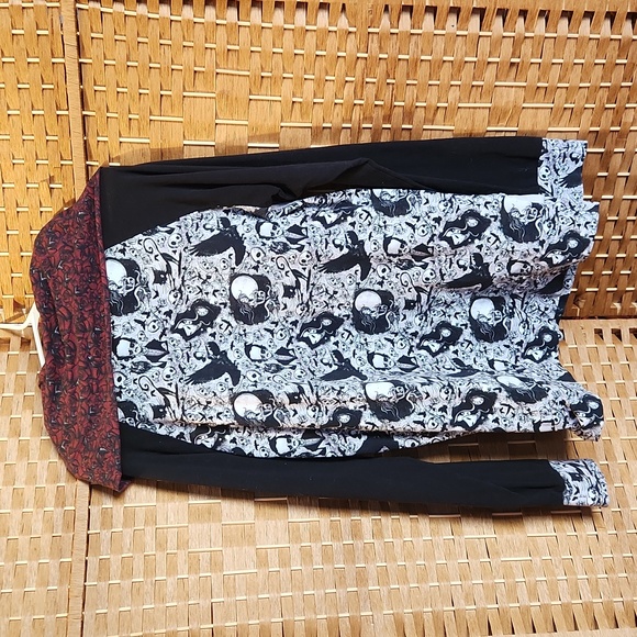 HALLOWEEN, Goth, Tim Burton, Corpes Bride, Cowl Neck Long Sleeve Shirt Sz L - Picture 2 of 12